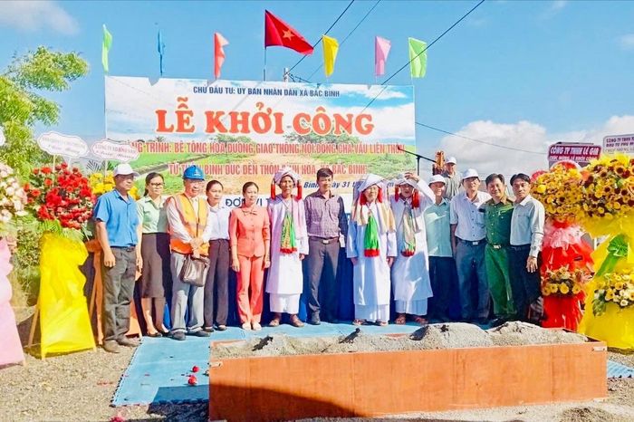 UBND xã Bắc Bình tổ chức Lễ khởi công tuyến đường giao thông nội đồng Chà Vầu cuối tháng 7