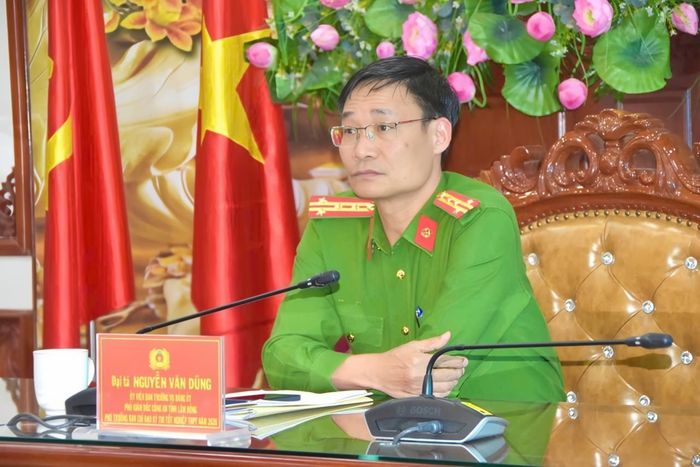 Đại tá Nguyễn Văn Dũng, Phó Giám đốc Công an tỉnh Lâm Đồng chủ trì hội nghị