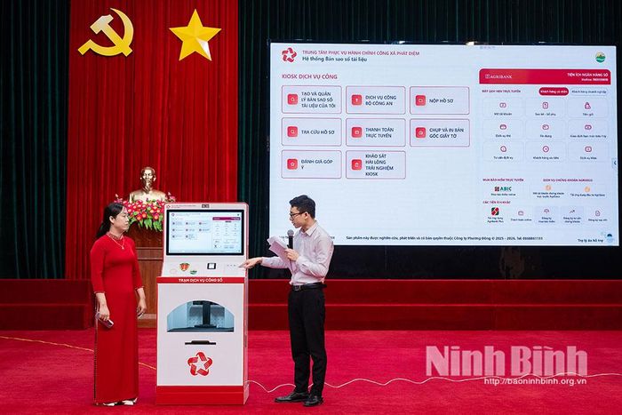 Hướng dẫn sử dụng, vận hành bộ Kiosk dịch vụ công tại xã Phát Diệm.