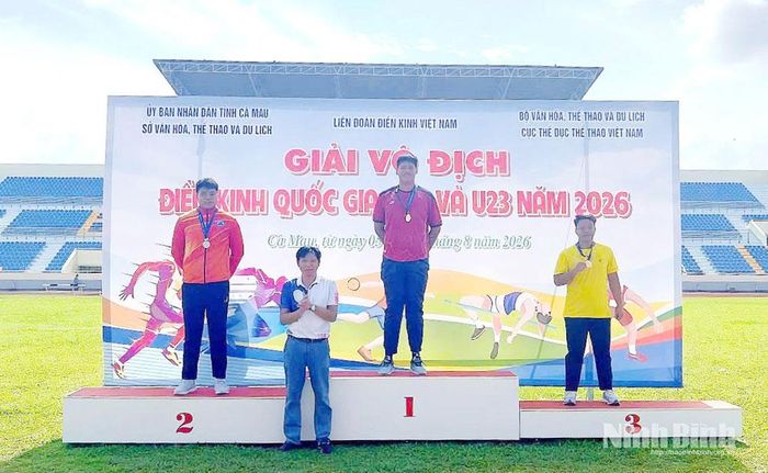 VĐV Lại Đức Anh đoạt Huy chương Vàng nội dung ném đĩa U20.