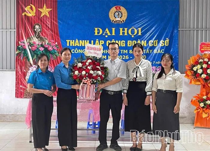 Công đoàn phường Hòa Bình tổ chức Đại hội thành lập Công đoàn cơ sở Công ty TNHH sản xuất, thương mại và dịch vụ Tây Bắc.