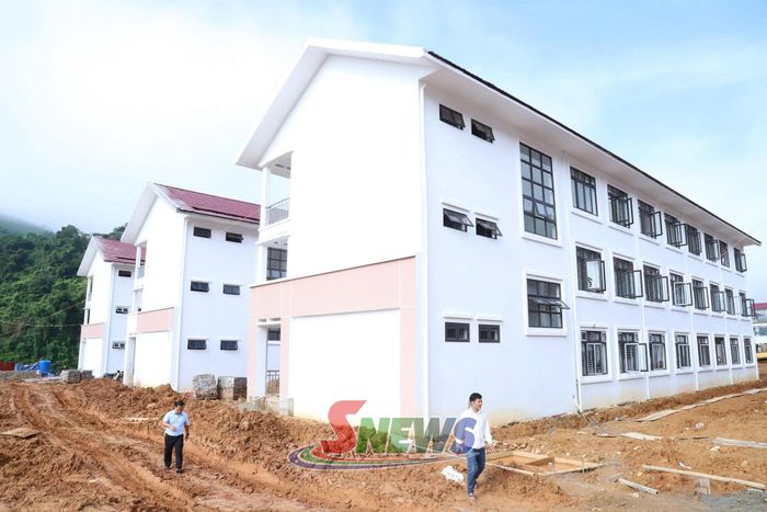 Trường nội trú liên cấp TH-THCS Xuân Nha sắp hoàn thành.