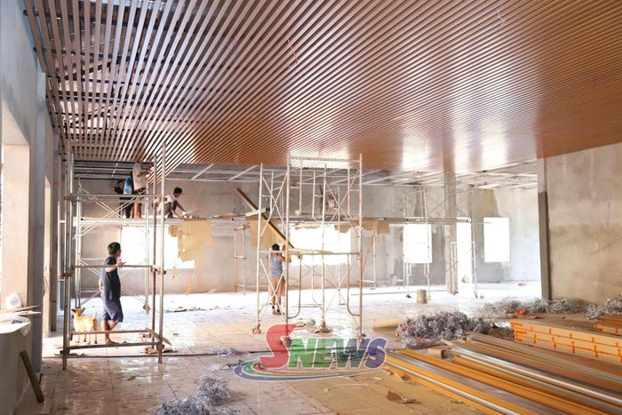 Thi công hạng mục nhà ăn bán trú tại Trường nội trú liên cấp TH-THCS Chiềng Sơn.