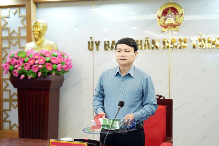 Phó Chủ tịch UBND tỉnh Đặng Ngọc Hậu phát biểu kết luận cuộc họp