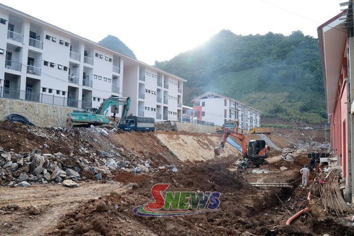 Thi công dự án Trường phổ thông nội trú liên cấp TH-THCS Phiêng Pằn.