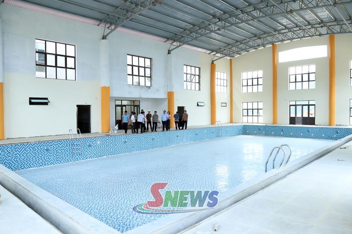 Hoàn thành hạng mục thi công nhà đa năng tại Trường phổ thông nội trú liên cấp TH-THCS Lóng Phiêng.