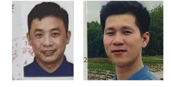 Hiếu (bìa trái) và Tuấn bị truy nã về tội lạm dụng tín nhiệm chiếm đoạt tài sản. Ảnh: Công an Gia Lai