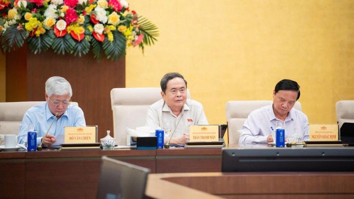 Chủ tịch Quốc hội Trần Thanh Mẫn chủ trì phiên họp. Ảnh: Quochoi.vn
