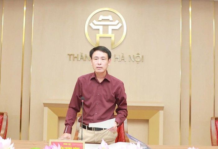 Phó Bí thư Thường trực Thành ủy Hà Nội Nguyễn Trọng Đông phát biểu kết luận. Ảnh: Phạm Hùng