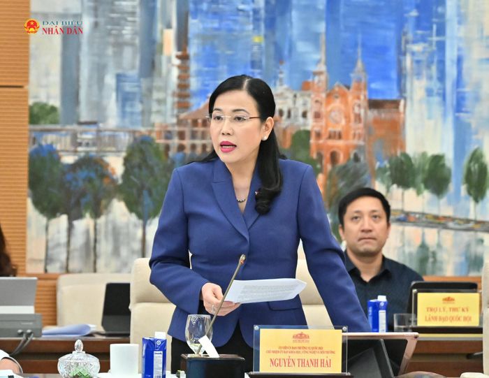 Chủ nhiệm Ủy ban Khoa học, Công nghệ và Môi trường Nguyễn Thanh Hải phát biểu