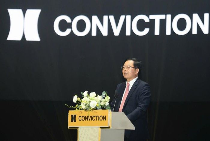 Phó Thủ tướng Hồ Quốc Dũng phát biểu tại Chương trình Ngày hội Công nghệ TP Hồ Chí Minh 2026 - Conviction 2026. Ảnh: BTC