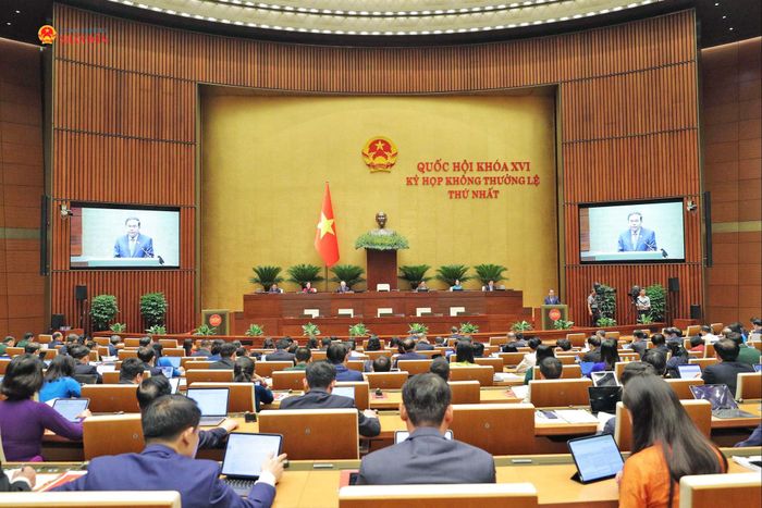 Toàn cảnh Kỳ họp không thường lệ thứ Nhất, Quốc hội khóa XVI. Ảnh: Hồ Long