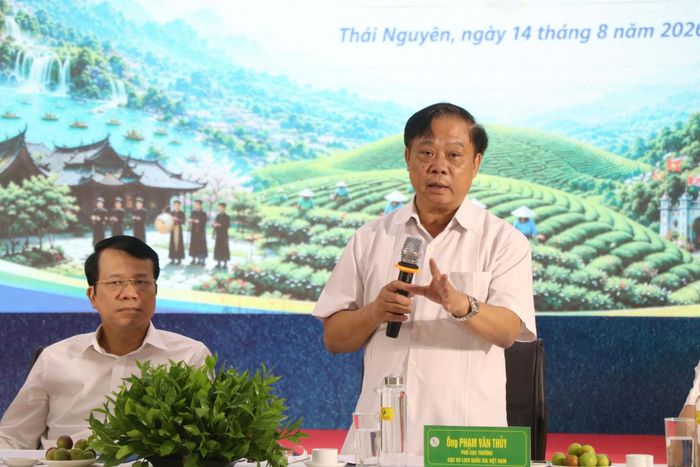 Phó Cục trưởng Cục Du lịch Quốc gia Việt Nam Phạm Văn Thủy phát biểu tại chương trình. Ảnh: Đồng Văn Thưởng