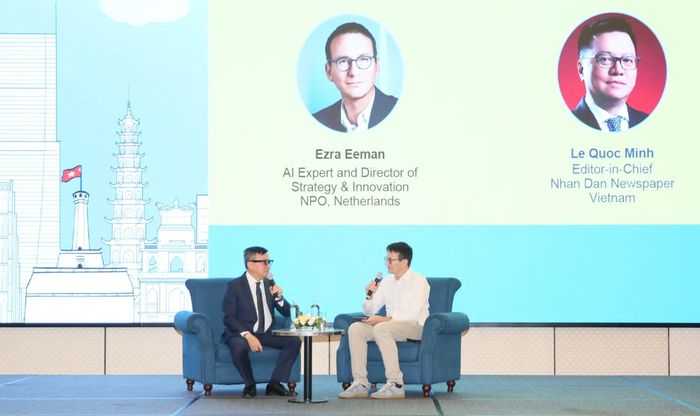 Phiên “Góc nhìn chiến lược về AI” do đồng chí Lê Quốc Minh và chuyên gia AI Ezra Eeman, Giám đốc Chiến lược và Đổi mới sáng tạo của NPO (Hà Lan), đồng chủ trì.