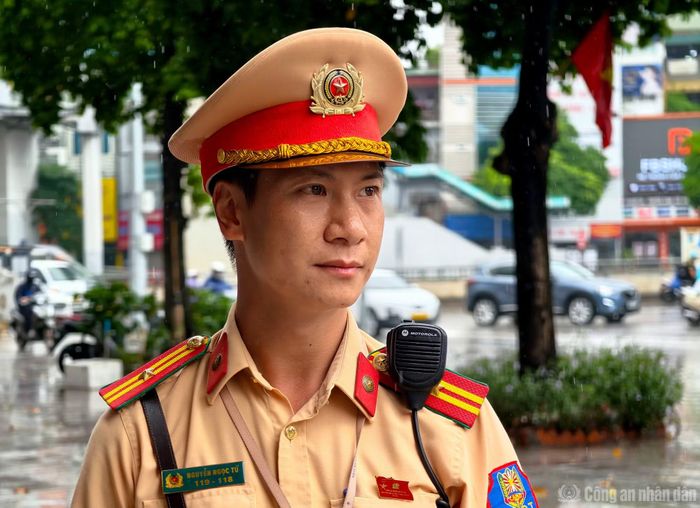 Thiếu tá Nguyễn Ngọc Tú, cán bộ Đội CSGT số 7