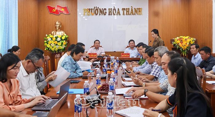 Đoàn công tác Sở Khoa học và Công nghệ làm việc với UBND phường Hoà Thành.