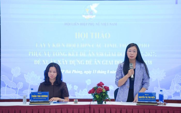 Bà Nguyễn Thị Thu Hiền, Phó Chủ tịch Hội LHPN Việt Nam phát biểu tại Hội thảo. Nguồn: Cổng TTĐT Hội LHPN Việt Nam