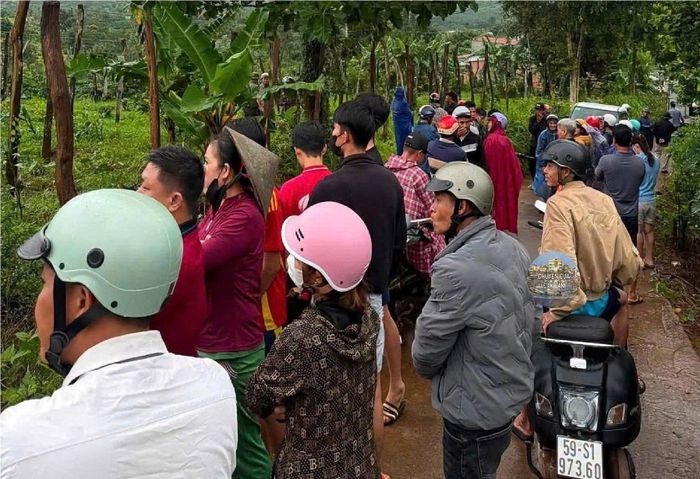 Nơi tìm thấy thi thể chị D.