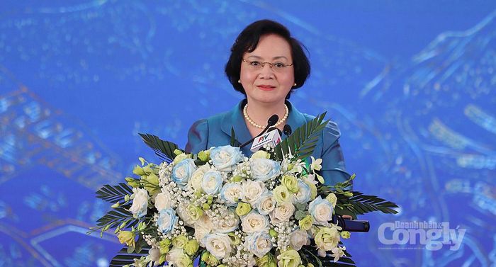 Phó Thủ tướng Chính phủ Phạm Thị Thanh Trà phát biểu tại Lễ khởi công.