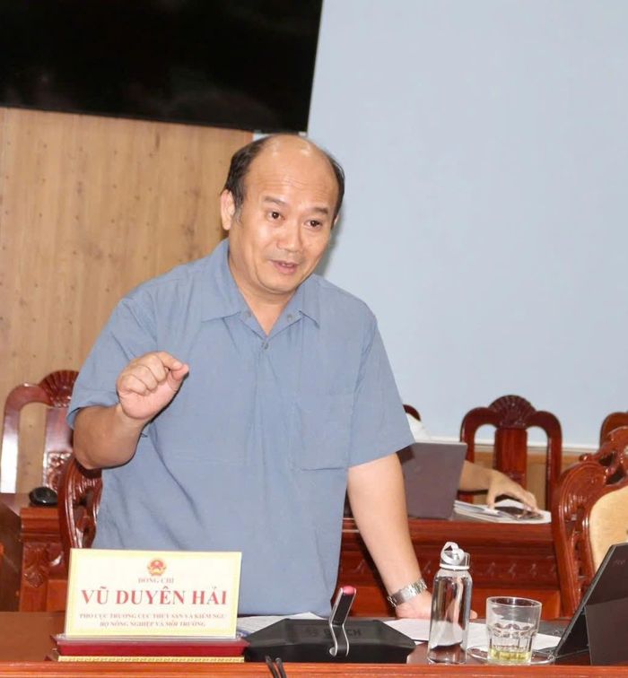  Ông Vũ Duyên Hải, Phó Cục trưởng Cục Thủy sản và Kiểm ngư, phát biểu kết luận buổi làm việc. 