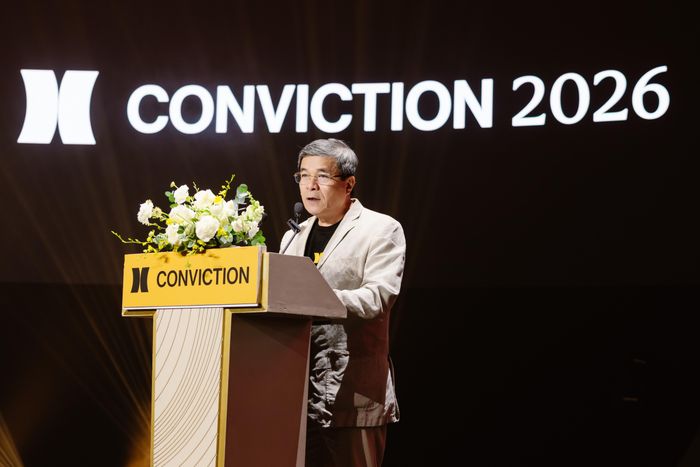 Ông Nguyễn Quý Hòa, Chủ tịch Hội Truyền thông điện tử TP.HCM, phát biểu tại sự kiện. 
