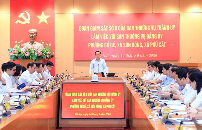 Ủy viên Ban Thường vụ Thành ủy, Phó Chủ tịch Thường trực HĐND thành phố Hà Nội Trần Thế Cương kết luận buổi giám sát. Ảnh: MH