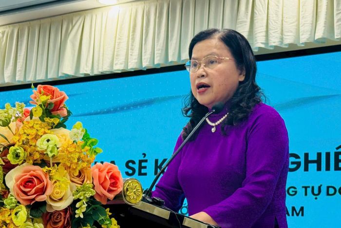 PGS.TS Nguyễn Thị Xuyên, Chủ tịch Tổng hội Y học Việt Nam phát biểu. Ảnh: Mai Hoa