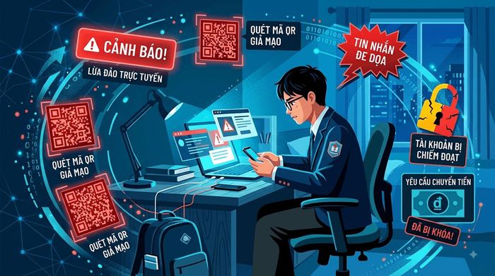 Tội phạm sử dụng các hình thức tấn công, lừa đảo trực tuyến phổ biến nhằm chiếm đoạt tài khoản và thông tin cá nhân của người dùng trên môi trường số. Ảnh minh họa.