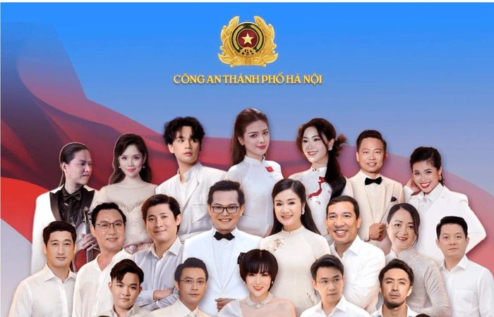 Công an thành phố Hà Nội phối hợp với Nhà hát kịch Hà Nội và Nhà hát ca múa nhạc Quốc gia Việt Nam tổ chức Chương trình nghệ thuật chính luận “81 mùa bình yên”. Ảnh: Công an thành phố Hà Nội