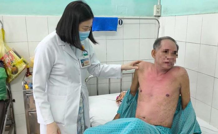 Tình trạng bệnh nhân sau 1 tháng điều trị. Ảnh: BVCC.