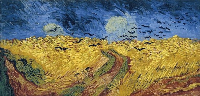 Bức tranh Đồng lúa và quạ của danh họa Vincent van Gogh được vẽ năm 1890. Ảnh: Wikipedia.