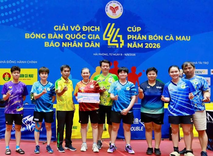 Bóng bàn TP.HCM giành 3 HCV tại 4 nội dung thi đấu đầu tiên của giải. Ảnh: Lý Đại Nghĩa
