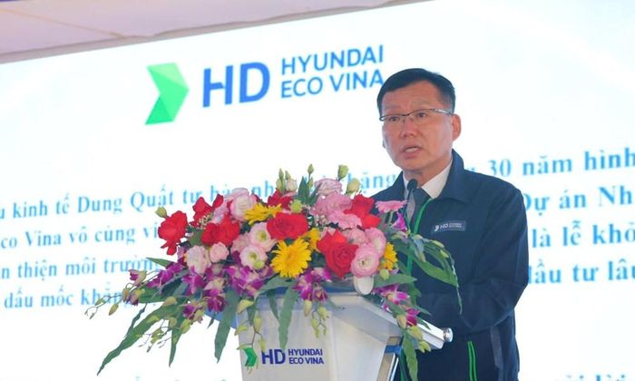 Tổng Giám đốc HD Hyundai Eco Vina Choi Seung Hyun phát biểu