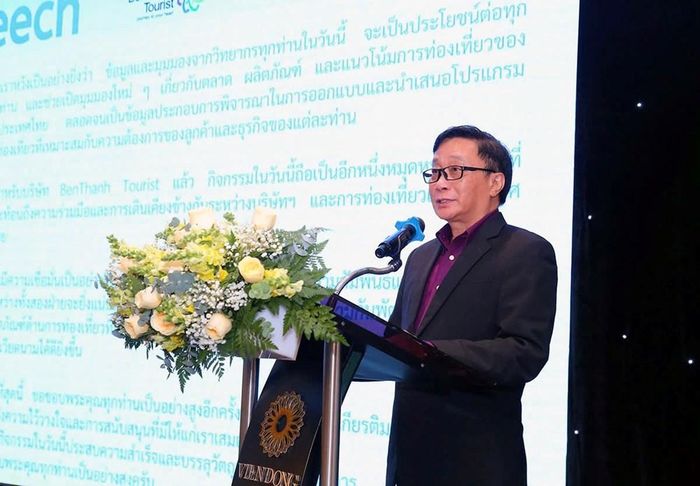 Lãnh đạo BenThanh Tourist phát biểu tại sự kiện