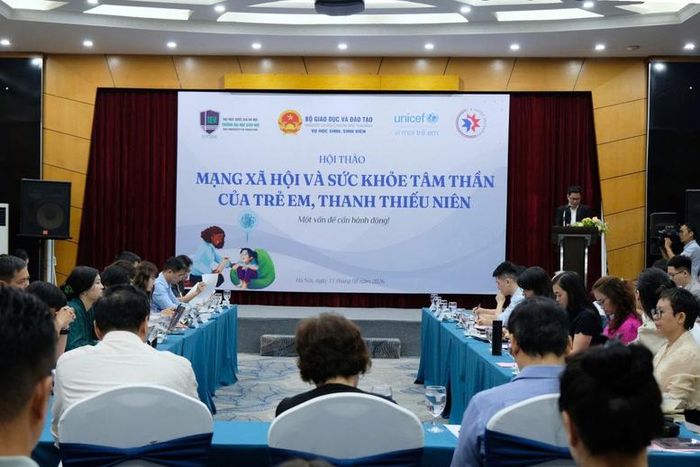 Hội thảo “Mạng xã hội và sức khỏe tâm thần của trẻ em, thanh thiếu niên: Một vấn đề cấp thiết cần hành động”. Ảnh: Chinhphu/Thu Trang