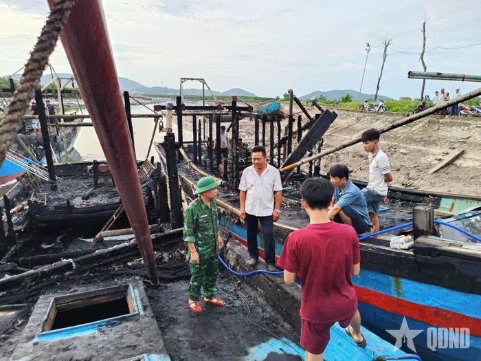 Hiện trường sau vụ cháy.