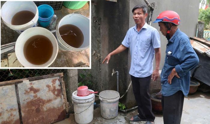 Người dân lo lắng vì nước sinh hoạt đục ngầu.