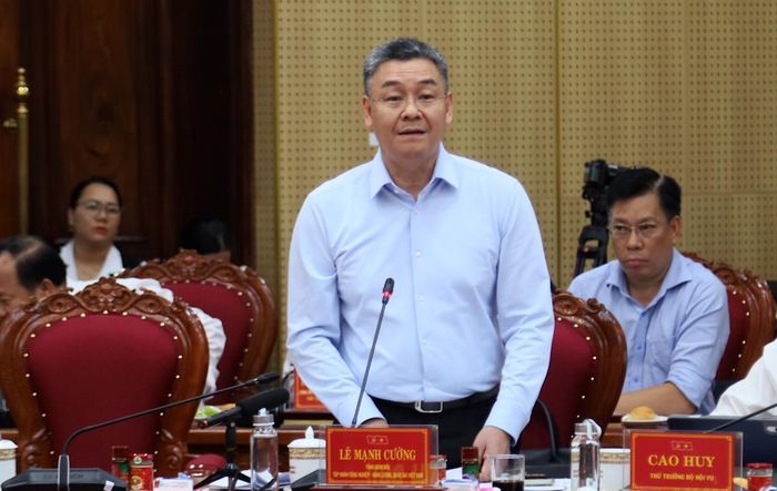 Ông Lê Mạnh Cường, Tổng Giám đốc Tập đoàn Công nghiệp - Năng lượng Quốc gia Việt Nam phát biểu