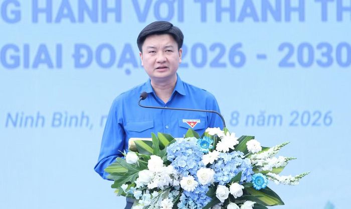 Anh Trần Ngọc Nam phát biểu phát động chương trình.
