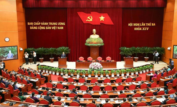 Hội nghị Trung ương 3 khóa 14. Ảnh: Cổng TTĐT Đảng Cộng sản