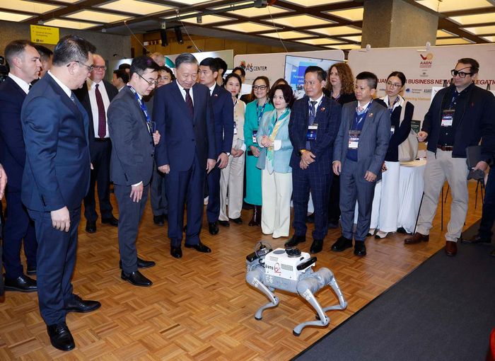 Tổng Bí thư, Chủ tịch nước Tô Lâm dự Diễn đàn khoa học công nghệ, đổi mới sáng tạo, đầu tư, giáo dục đào tạo và phát triển nguồn nhân lực Việt Nam - Australia. Ảnh: TTXVN