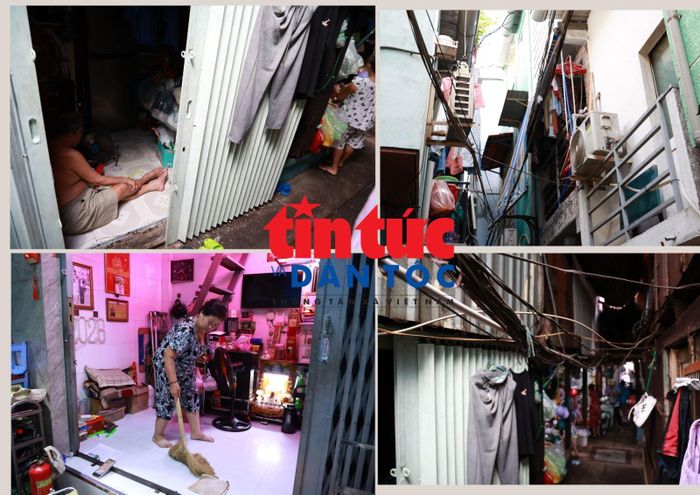 Nhiều căn nhà diện tích nhỏ hẹp, chỉ từ 5m² đến 10m², nhưng là nơi ở, sinh hoạt của hai, ba thế hệ gia đình. Để có đủ không gian sinh hoạt, người dân phải cơi nới diện tích.