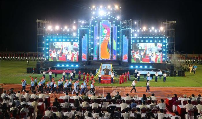Các đoàn vận động viên tham gia Đại hội Thể dục thể thao tỉnh An Giang lần thứ nhất năm 2026.