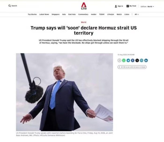 Truyền thông quốc tế đưa tin về tuyên bố gây sốc của ông Trump. Ảnh: Creaders.