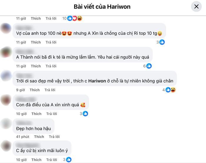 Phản ứng khán giả bên dưới bài đăng của Hari Won. (Ảnh: Chụp màn hình)