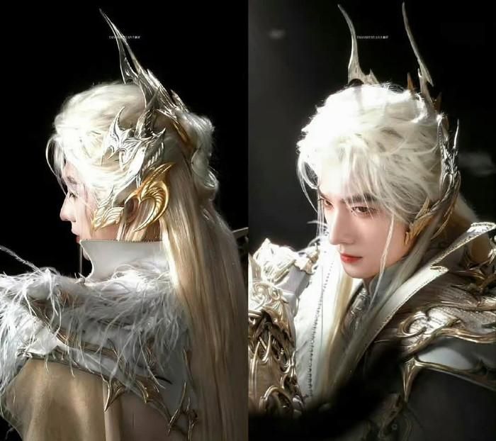 Dương Dương hóa thân thành vị thần hộ mệnh tóc trắng với mái tóc bạc dài.