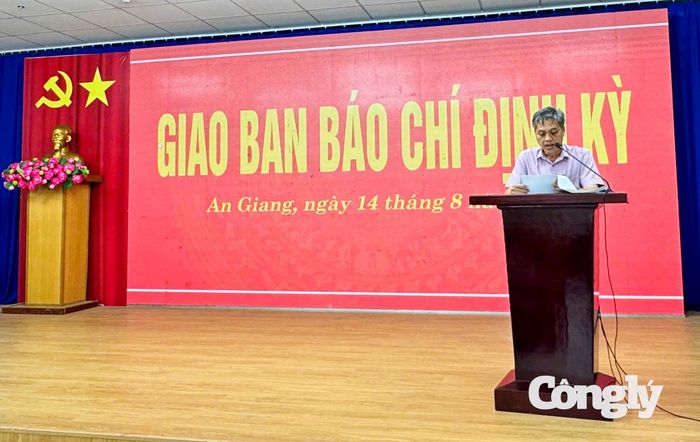 Ông Võ Văn Võ, quyền Chi cục trưởng Chi cục Thủy sản và Kiểm ngư (Sở NN&MT) tỉnh An Giang phát biểu