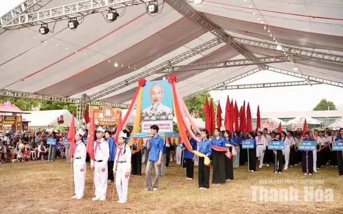 Đoàn viên, thanh thiếu niên xã Biện Thượng tham gia hội trại hè 2026.