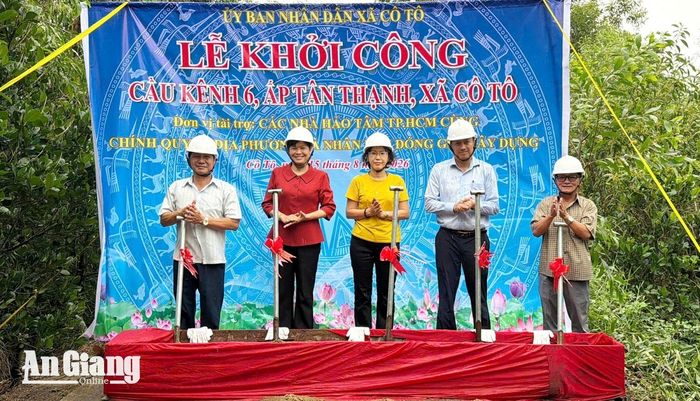 UBND xã Cô Tô khởi công cầu Kênh 6.