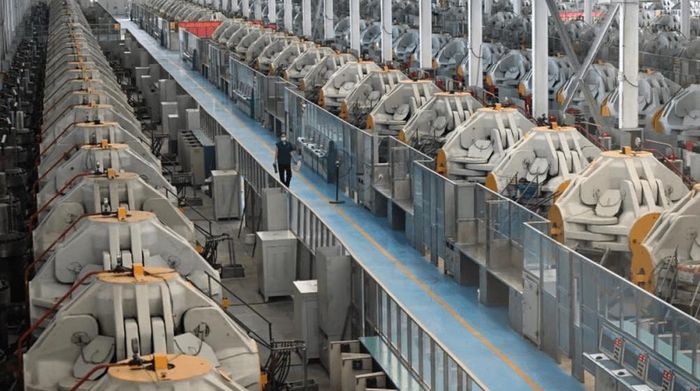 Xưởng sản xuất kim cương tổng hợp ở tỉnh Hà Nam (Trung Quốc). Ảnh: Tân Hoa Xã